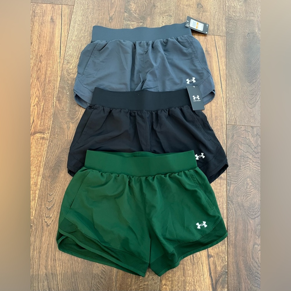 NEW WITH TAGS LOT of 3 Under Armour high waisted woven shorts